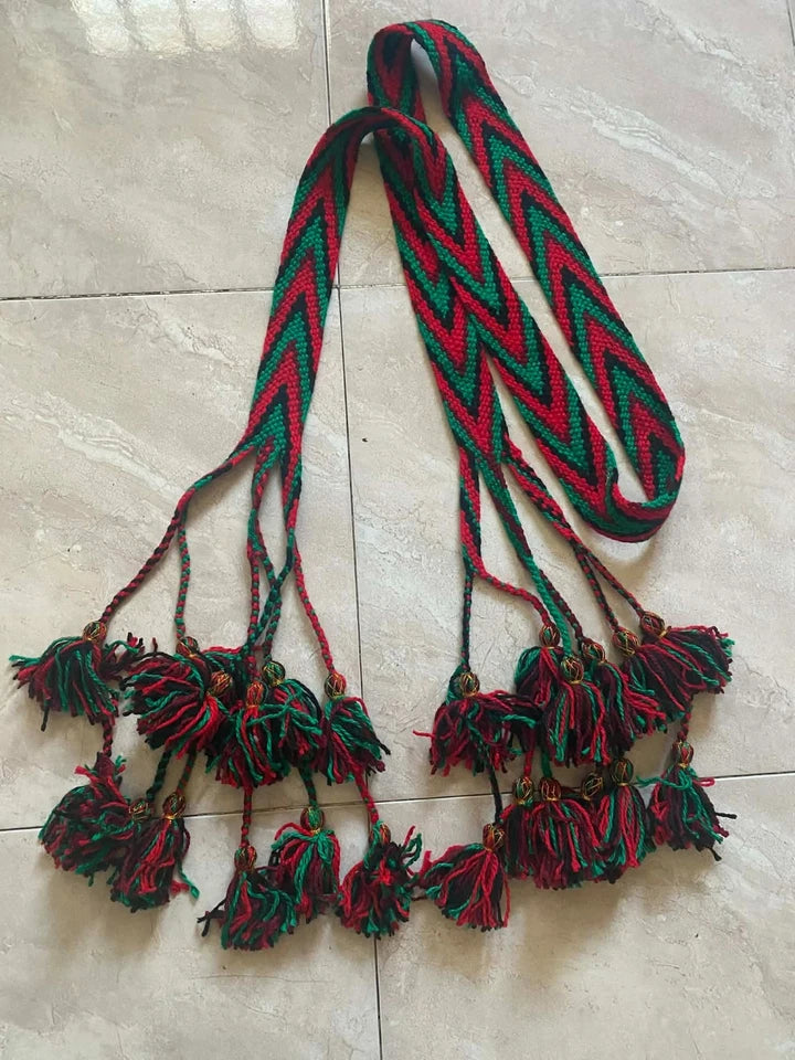 Amazing Handmade Bedouin Wool Belt Handwoven & Hand-Braided